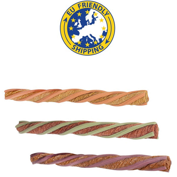 Smart Choice Meat-free Yummy Puffed Beef Chicken Duck Twists Dog Treats 3 Pack 120g