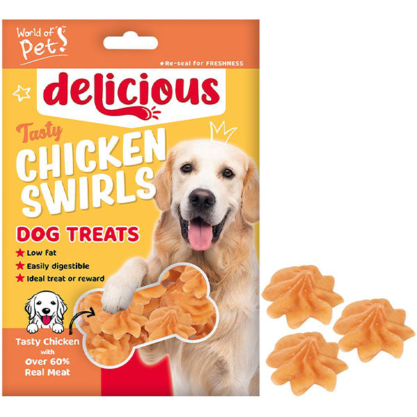World Of Pets Chicken Swirl Dog Treats 80g