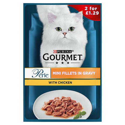 GOURMET Perle Mini Fillets Wet Cat Food In Gravy