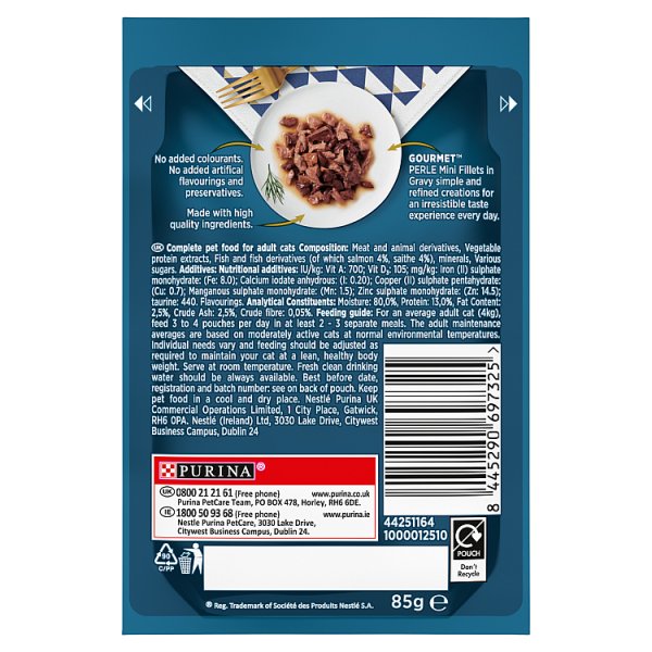 GOURMET Perle Mini Fillets Wet Cat Food In Gravy