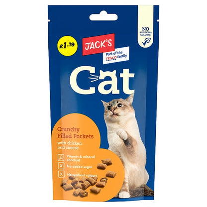 Jacks Cat Crunchy Filled Pockets