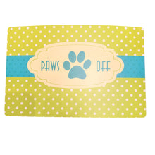 Pets at Play Pet Mats Green With White Dots with Paws Off