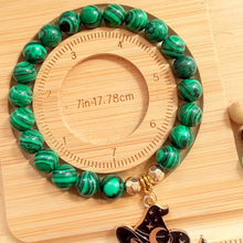 Handmade Unique Green Malachite Gemstone Beads Bracelet 8mm