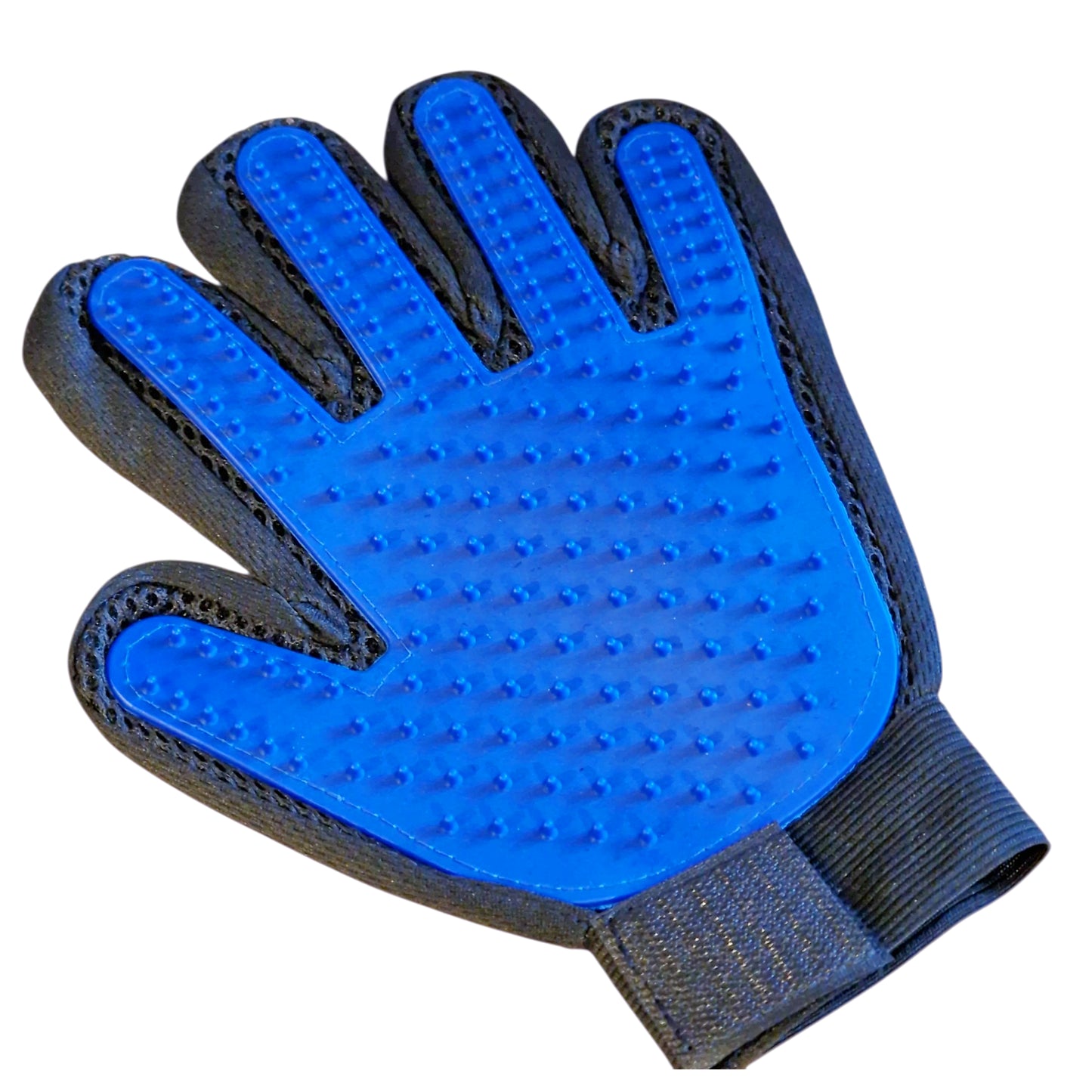 Blue Pet Dog Cat Grooming Glove Deshedding Brush Fur Remover Mitt