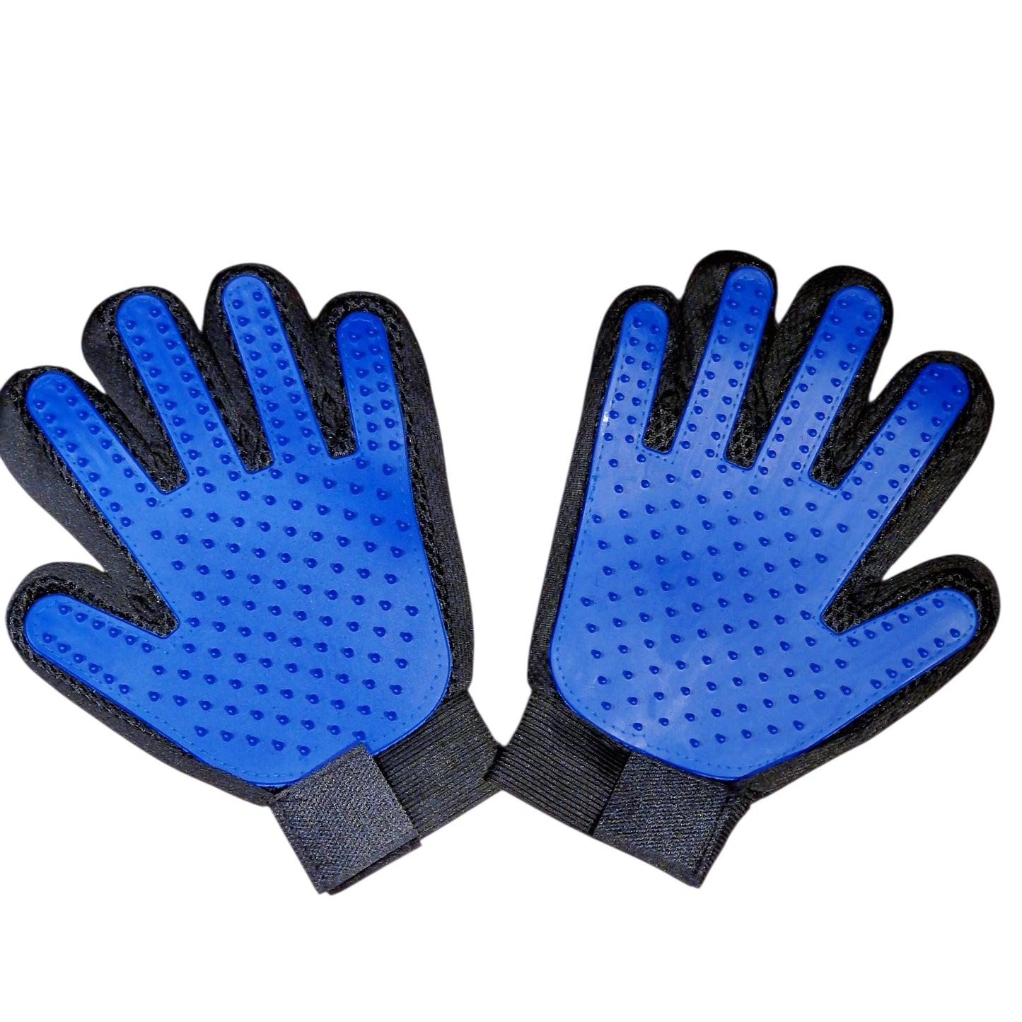 Blue Pet Dog Cat Grooming Glove Deshedding Brush Fur Remover Mitt