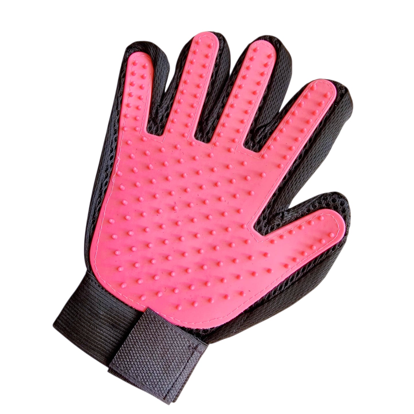Pink Pet Dog Cat Grooming Glove Deshedding Brush Fur Remover Mitt