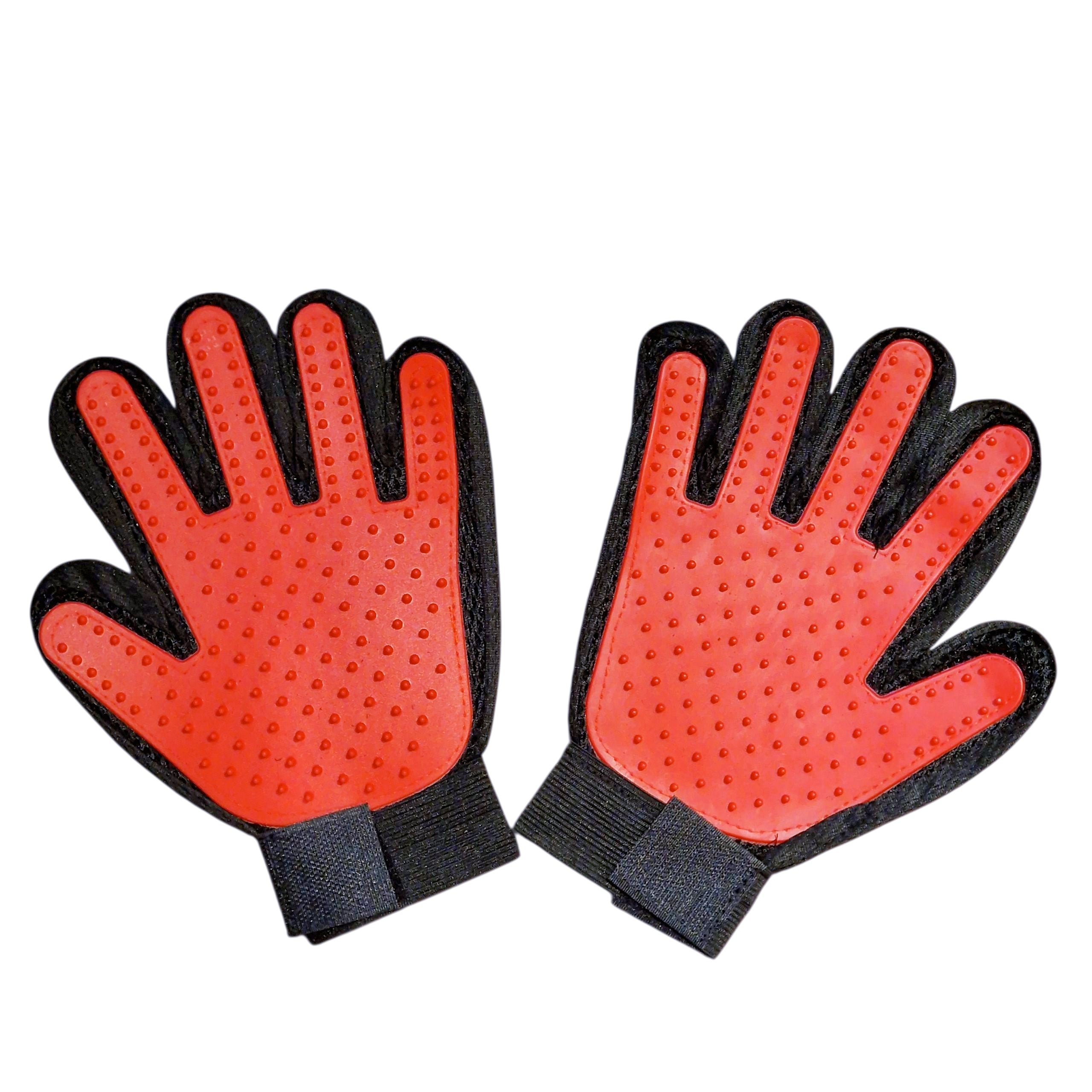 Red Pet Dog Cat Grooming Glove Deshedding Brush Fur Remover Mitt Left Right Hand