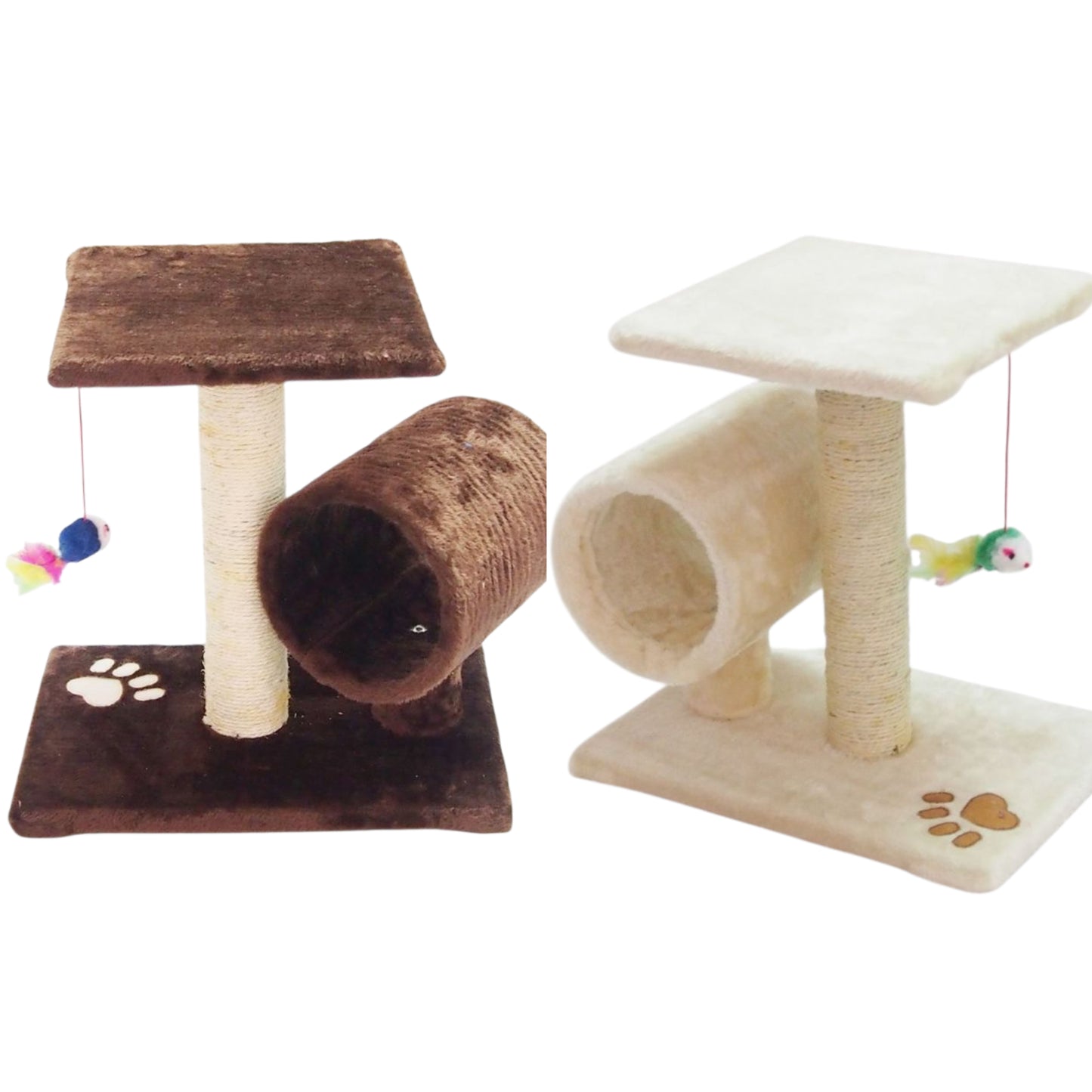 Cat Tree Tower Climbing Frame with Tunnel Scratching Post Play