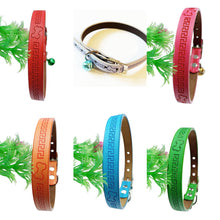 Bone Adjustable Kitten Cat Puppy Dog Small Pet Faux Leather Collar With Bell