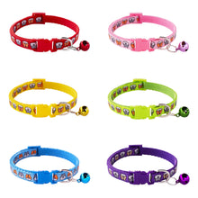 Shiba Inu Printing Adjustable Kitten Cat Collar With Bell And Snap Buckle