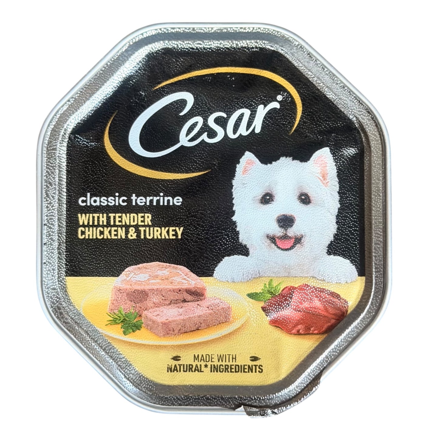 CESAR Classics Terrine Dog Food With Tender Chicken And Turkey Tray in Jelly 150g