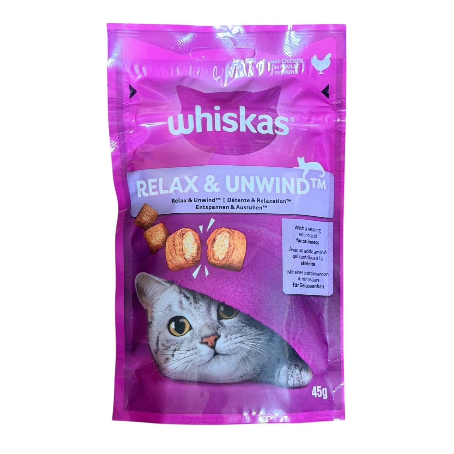 Whiskas Relax And Unwind Adult Cat Treats with Chicken