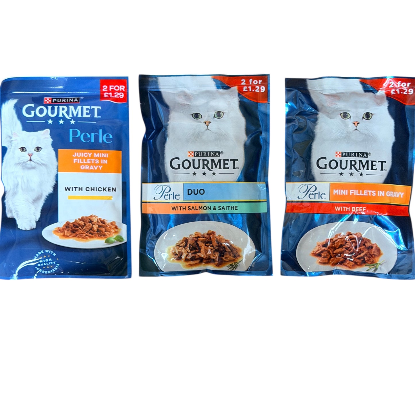 GOURMET Perle Mini Fillets Wet Cat Food In Gravy