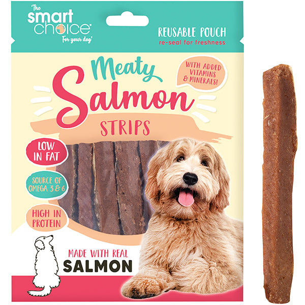 Smart Choice Salmon Skin Strip Dog Treat 7 Pack 100g