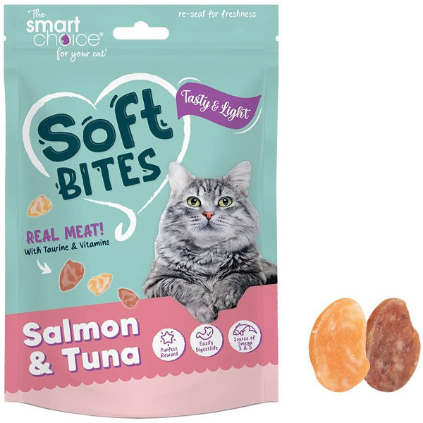 Smart Choice Soft Salmon And Tuna Bites Cat Treats 100g