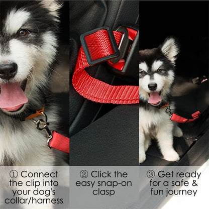 Pet Dog Car Seat Belt Adjustable Travel Safety Harnesses Lead Restraint Strap