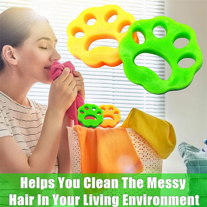 4pc Pet Hair Remover Laundry Washing Machine Reusable Cat Dog Fur Lint Catcher