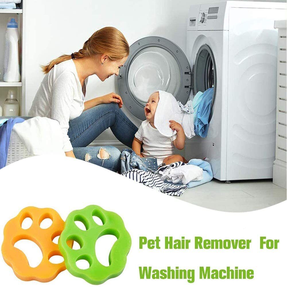 4pc Pet Hair Remover Laundry Washing Machine Reusable Cat Dog Fur Lint Catcher