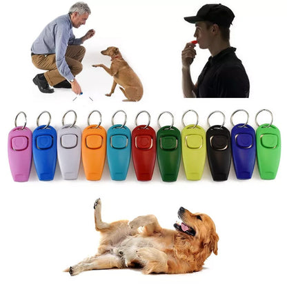 Dog Training Clicker Whistle with keyring Trainer for Dogs Cats