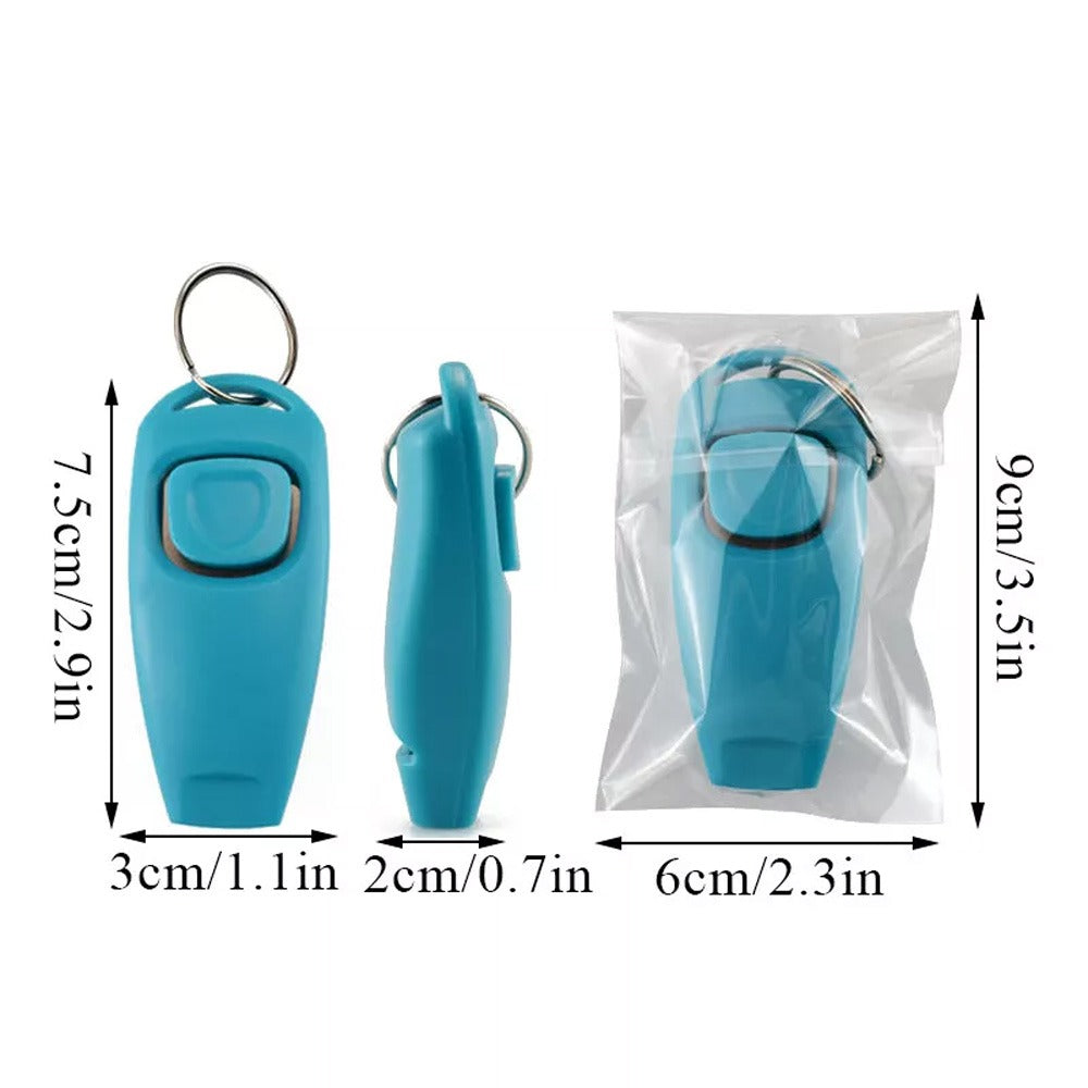 Dog Training Clicker Whistle with keyring Trainer for Dogs Cats