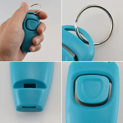 Dog Training Clicker Whistle with keyring Trainer for Dogs Cats
