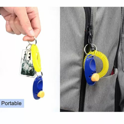 Dog Training Clicker Whistle with Wrist Strap Trainer for Dogs Cats