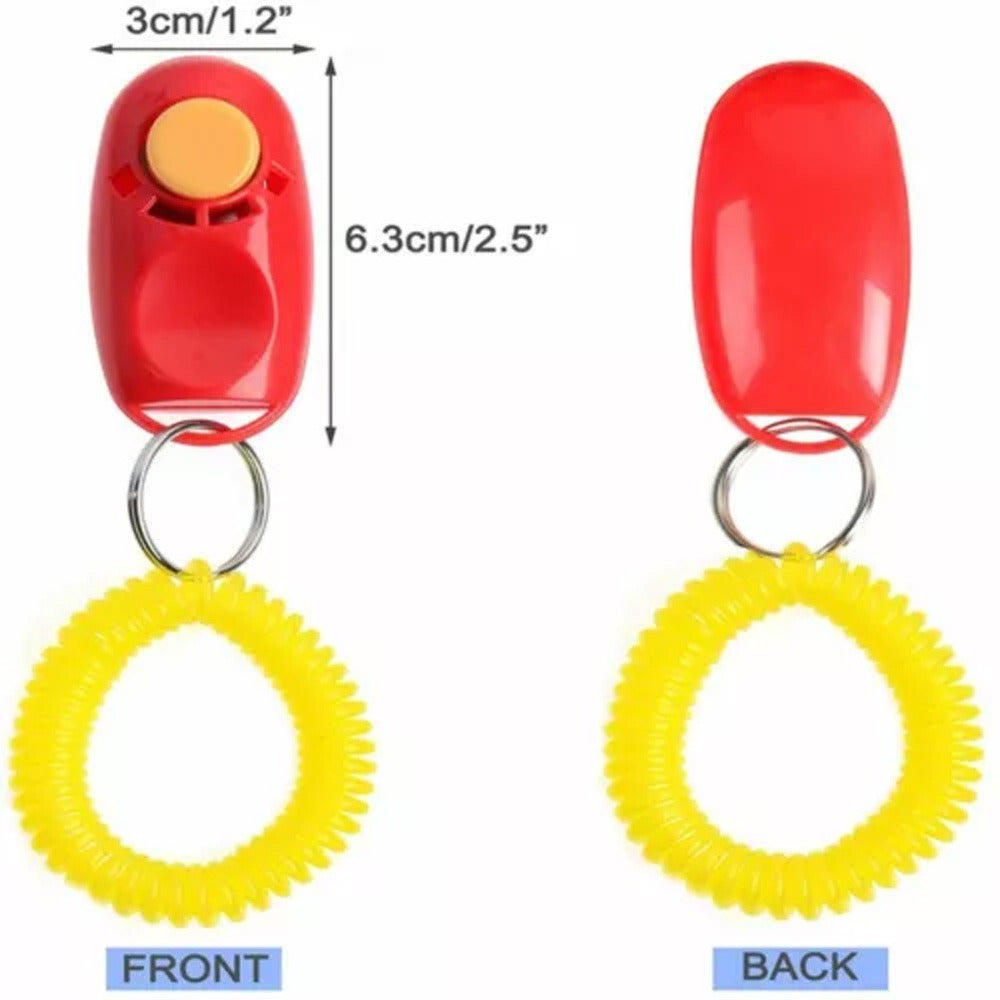Dog Training Clicker Whistle with Wrist Strap Trainer for Dogs Cats