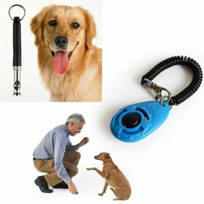 Dog Training Clicker Whistle with Wrist Strap Trainer for Dogs Cats