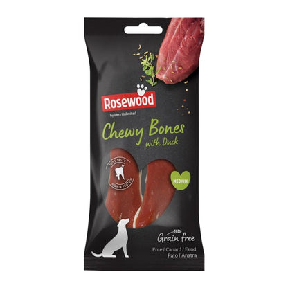 ROSEWOOD Chewy Bones With Duck Medium 80g