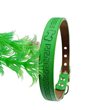 Bone Adjustable Kitten Cat Puppy Dog Small Pet Faux Leather Collar With Bell