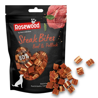 ROSEWOOD Steak Bites Beef Dog Treats 100g