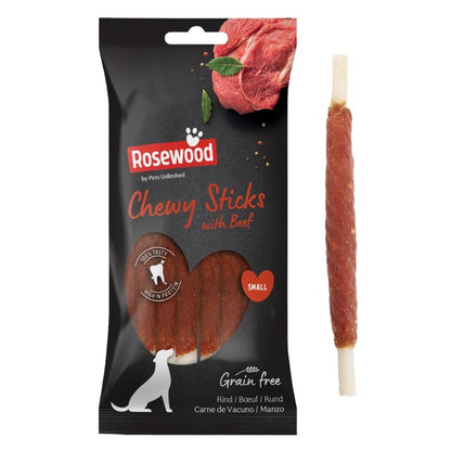 ROSEWOOD Chewy Sticks With Beef Dog Treats 72g