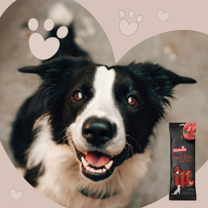 ROSEWOOD Steak Sticks Beef And Pollock Dog Treats Pack 3 Large 240g