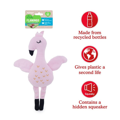 ROSEWOOD Eco Friendly Flamingo Dog Toy