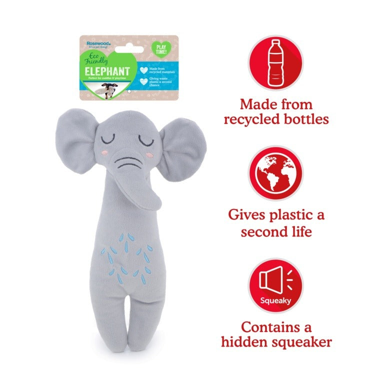 ROSEWOOD Eco Friendly Elephant Dog Toy