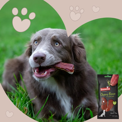ROSEWOOD Chewy Bones With Duck Medium 80g