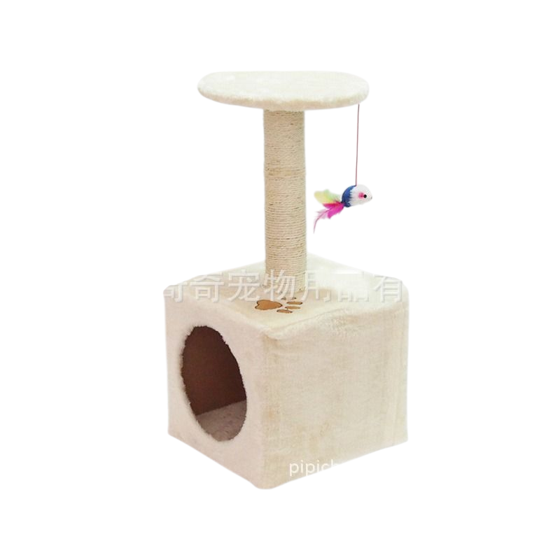 Cat Tree Tower Climbing Frame with Scratching Post Hideaway Box