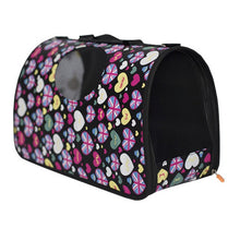 Union Jack Love Hearts Ventilated Pet Travel Bag Cat Carrier Soft Crate Puppies Small Dogs