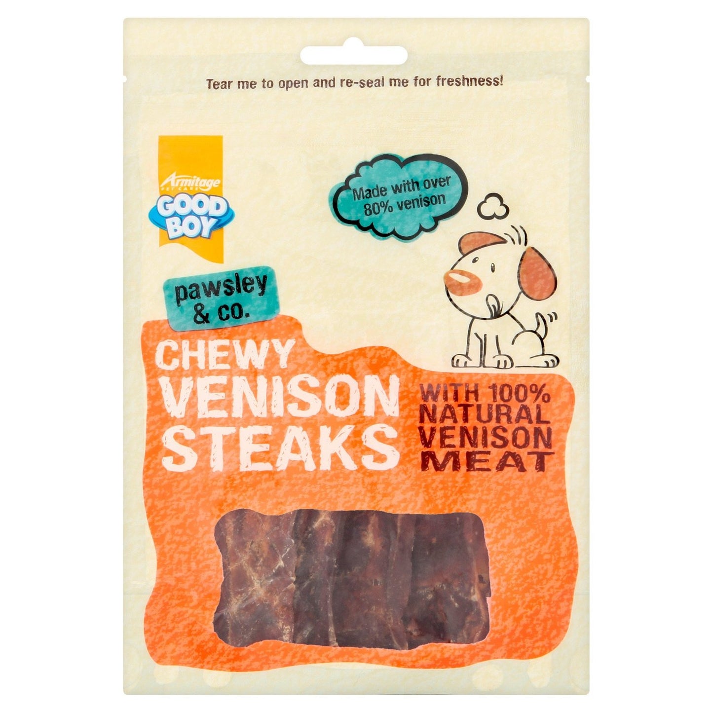 Good Boy Chewy Venison Steaks 80g