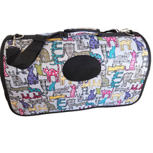 Cats Pattern Ventilated Pet Travel Bag Cat Carrier Soft Crate Puppies Small Dogs