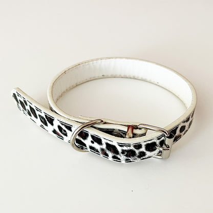 15mm Leopard Skin Pattern Adjustable Puppy Dog Kitten Cat Collar