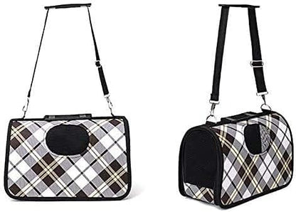 Scotland Cream Ventilated Pet Travel Bag Cat Carrier Soft Crate Puppies Small Dogs