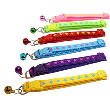 Little Stars Adjustable Kitten Cat Collar With Bell And Snap Buckle