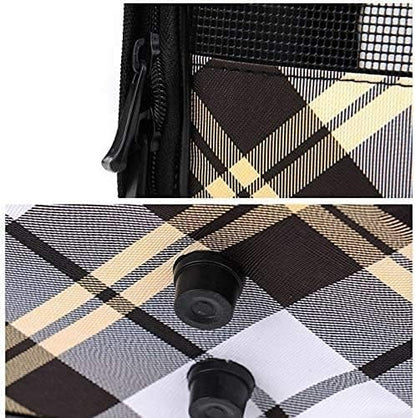Scotland Cream Ventilated Pet Travel Bag Cat Carrier Soft Crate Puppies Small Dogs