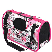 Pink Heart Ventilated Pet Travel Bag Cat Carrier Soft Crate Puppies Small Dogs