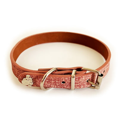 20mm Fabric Texture Pattern Adjustable Puppy Dog Kitten Cat Collar With Studded Paw