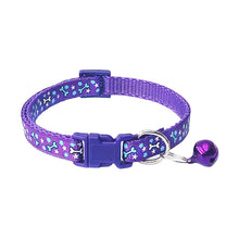 Bones Patterned Adjustable Kitten Cat Collar With Bell And Snap Buckle