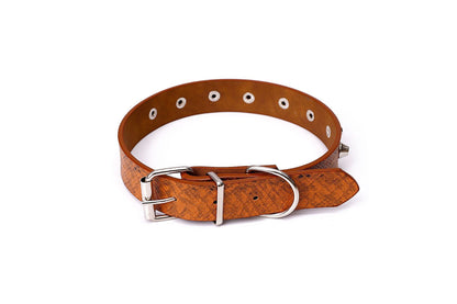 15mm Snake Skin Pattern Adjustable Puppy Dog Kitten Cat Large Pet Collar