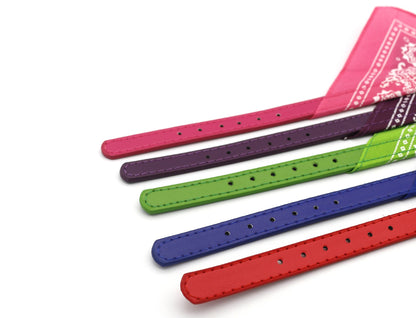 15mm Adjustable Puppy Dog Kitten Cat Strong Pet Collar With Scarf