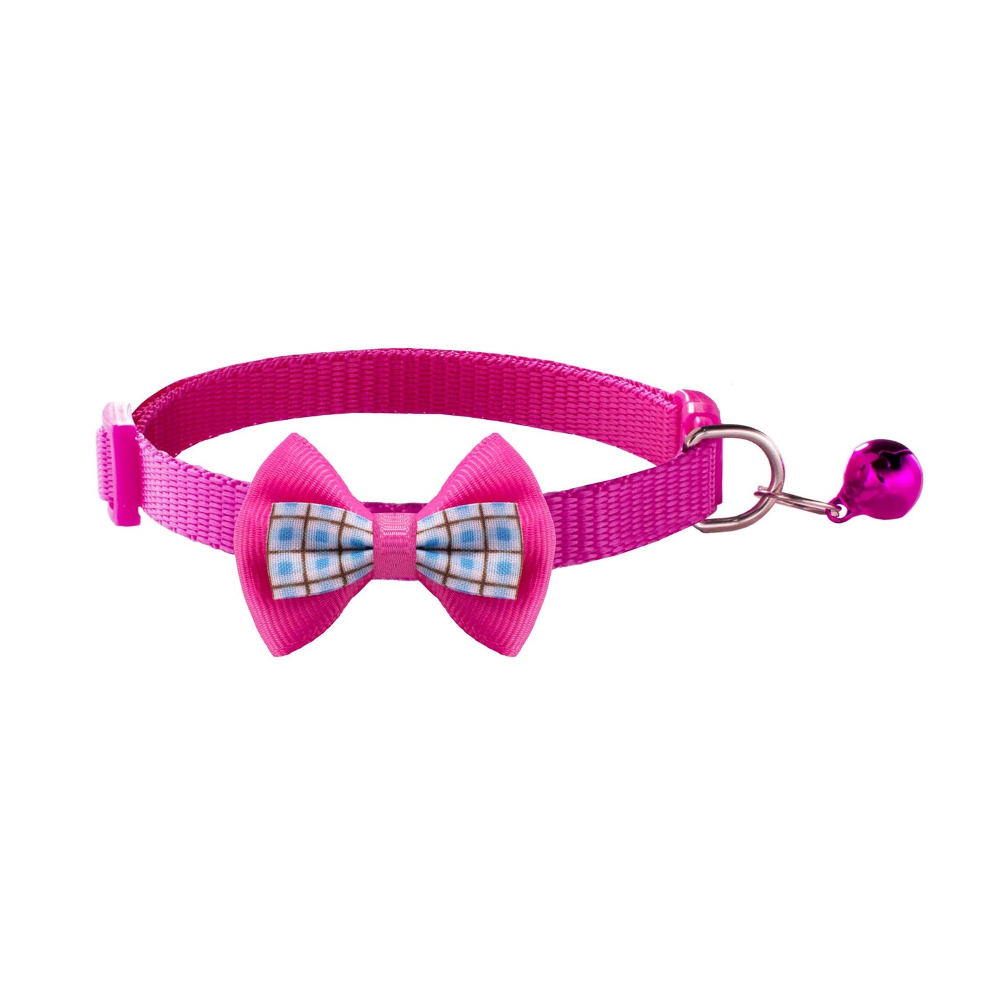 Cute Bow Tie Adjustable Kitten Cat Collar With Bell And Snap Buckle